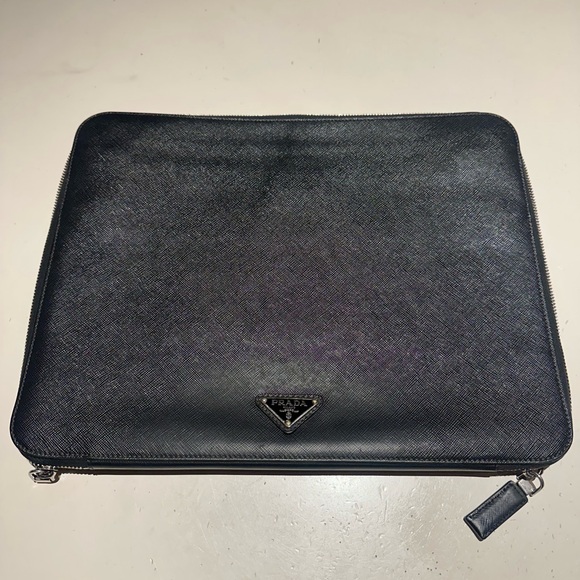 Prada Other - Authentic Prada laptop case Portadocumenti Saffiano Travel in Black.